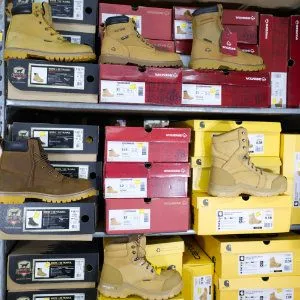 Hiking boots at Gateway Farm & Pet