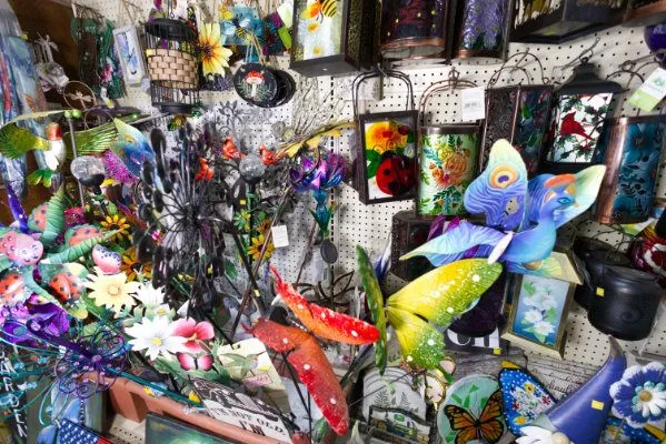 Wind spinners and other gifts at Gateway Farm & Pet